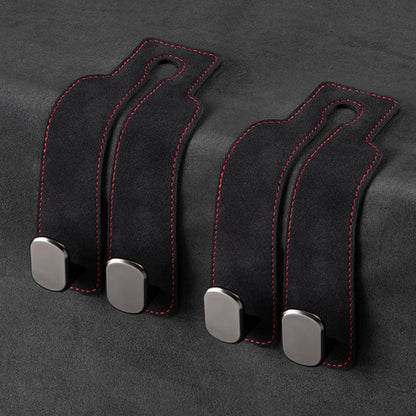 Multi-Functional Hidden Suede Metal Car Seat Back Hook