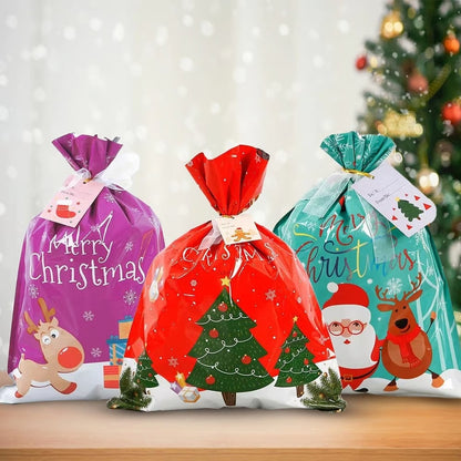 🎄Drawstring Christmas Gift Bags (Biodegradable)