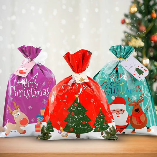 🎄Drawstring Christmas Gift Bags (Biodegradable)