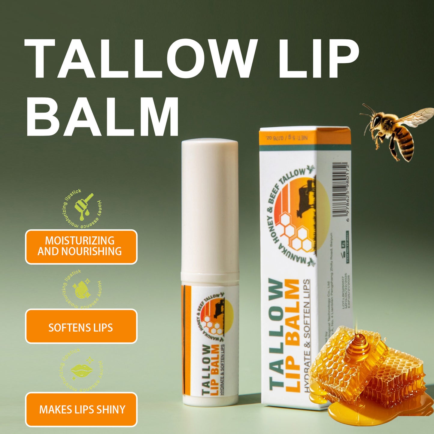 Beef Tallow Lip Balm