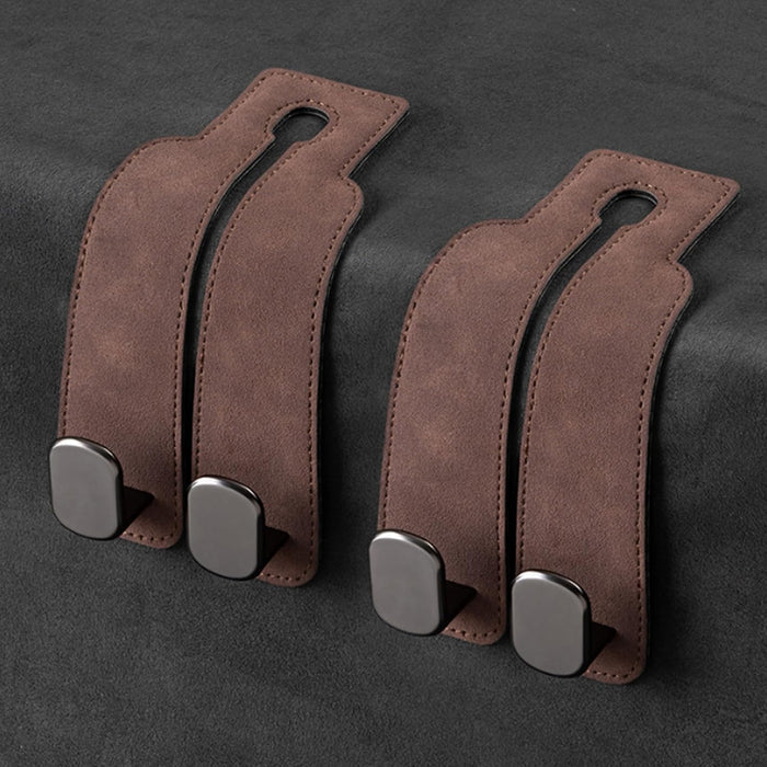 Multi-Functional Hidden Suede Metal Car Seat Back Hook