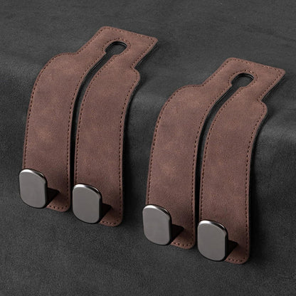 Multi-Functional Hidden Suede Metal Car Seat Back Hook