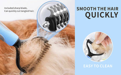 LivoraWell™ Pro-Glide Dual Undercoat Rake