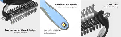 LivoraWell™ Pro-Glide Dual Undercoat Rake