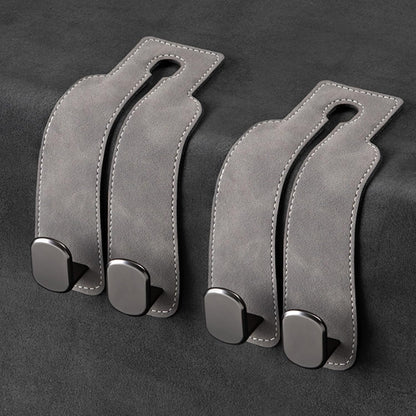 Multi-Functional Hidden Suede Metal Car Seat Back Hook