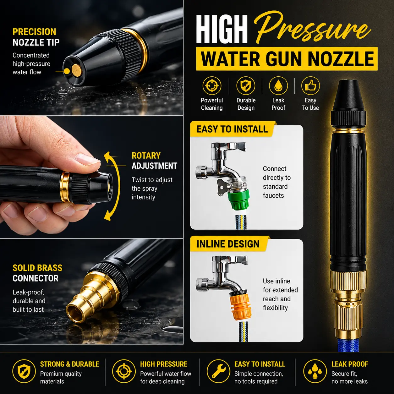 🔥Hot Selling 50%🔥 Home high-pressure car wash water gun