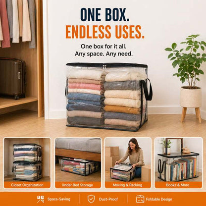 🔥Limited TimePromotion 49% OFF 📦Large Heavy-Duty Thick Plastic Clear Storage Bag for Clothes, Moving & Storage