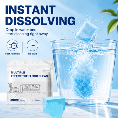 Multi-Effect Floor Cleaning Tablets, Fast Dissolving, No-Rinse Formula for Hardwood, Tile & All Floor Types