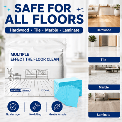 Multi-Effect Floor Cleaning Tablets, Fast Dissolving, No-Rinse Formula for Hardwood, Tile & All Floor Types