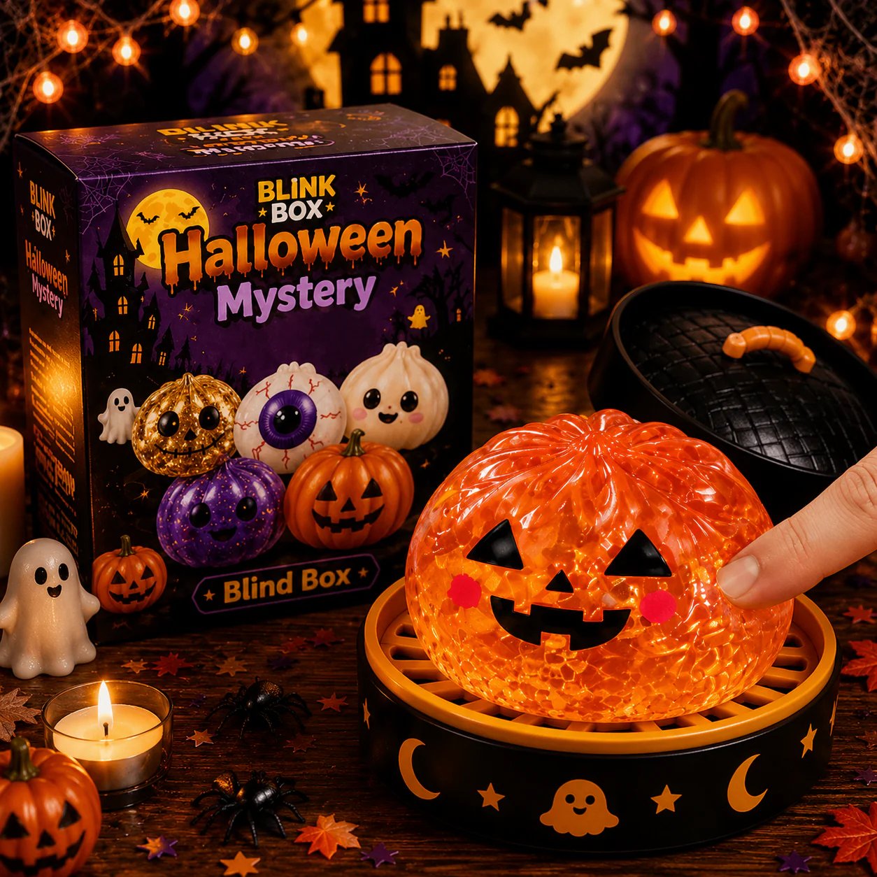⚡Hot Sales 49% OFF🔥Cute Halloween Scary Ghost Maruko Squeeze Toy Set | Portable Stress Relief Toys, Halloween Party Fillers & Holiday Gifts