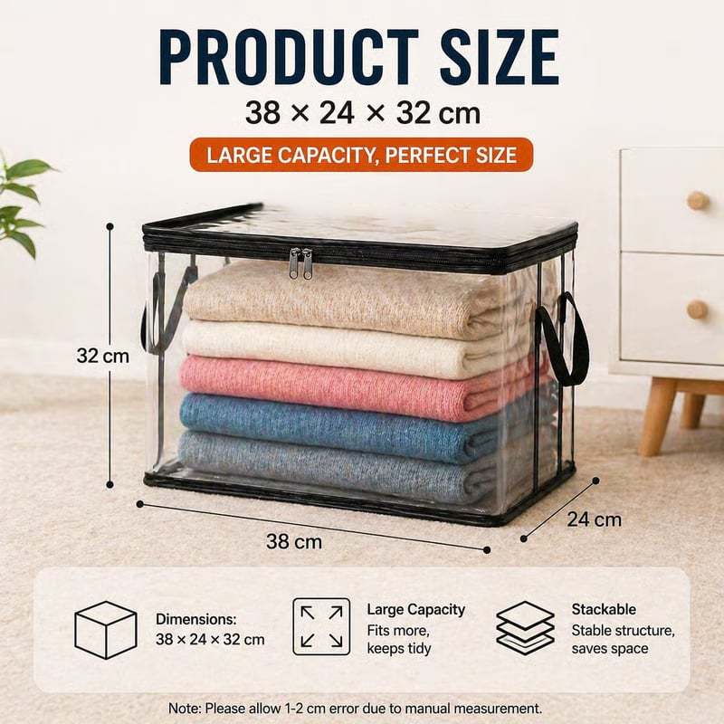🔥Limited TimePromotion 49% OFF 📦Large Heavy-Duty Thick Plastic Clear Storage Bag for Clothes, Moving & Storage