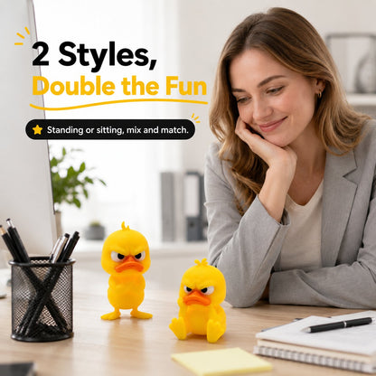 😤MY MOOD AT WORK EVERY DAY - 3D Printed Angry Duck Mini Desk Figurine