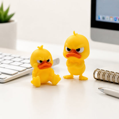 😤MY MOOD AT WORK EVERY DAY - 3D Printed Angry Duck Mini Desk Figurine