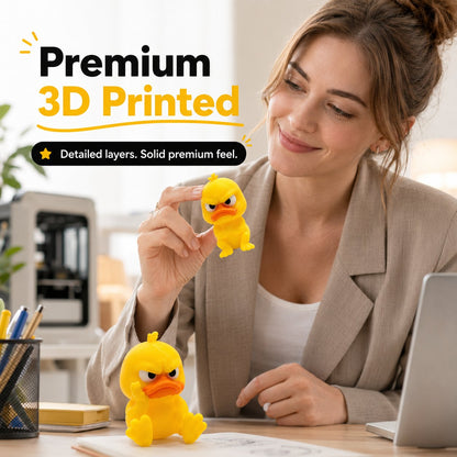 😤MY MOOD AT WORK EVERY DAY - 3D Printed Angry Duck Mini Desk Figurine