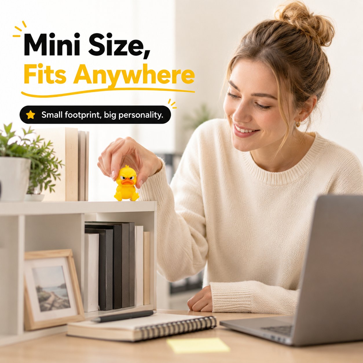😤MY MOOD AT WORK EVERY DAY - 3D Printed Angry Duck Mini Desk Figurine
