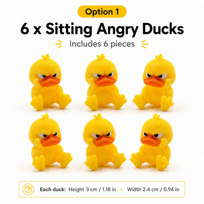 😤MY MOOD AT WORK EVERY DAY - 3D Printed Angry Duck Mini Desk Figurine