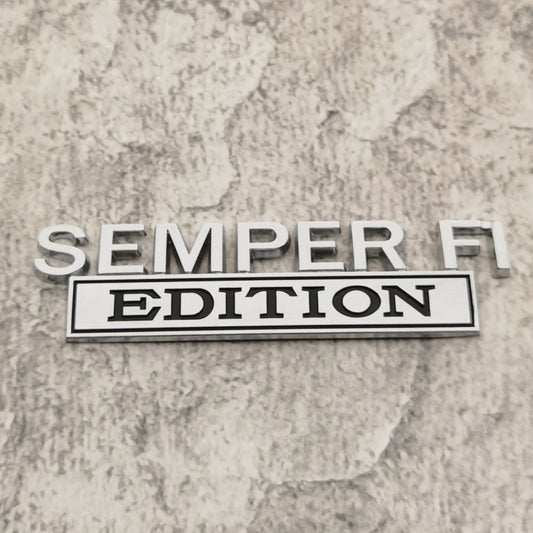 SEMPER FI EDITION Car Emblem Metal Badge