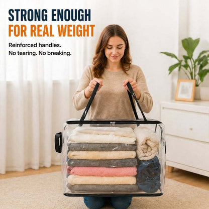 🔥Limited TimePromotion 49% OFF 📦Large Heavy-Duty Thick Plastic Clear Storage Bag for Clothes, Moving & Storage