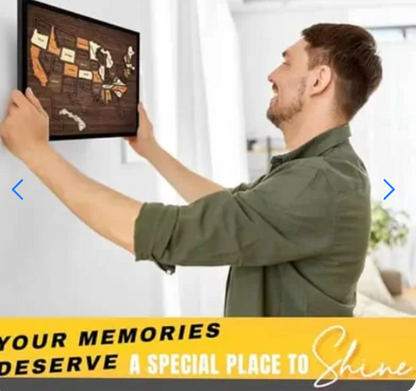 🔥Last Day 49% OFF -🇺🇸 Wooden USA Travel Map Puzzle🧩A Stylish Way to Track Your Journey