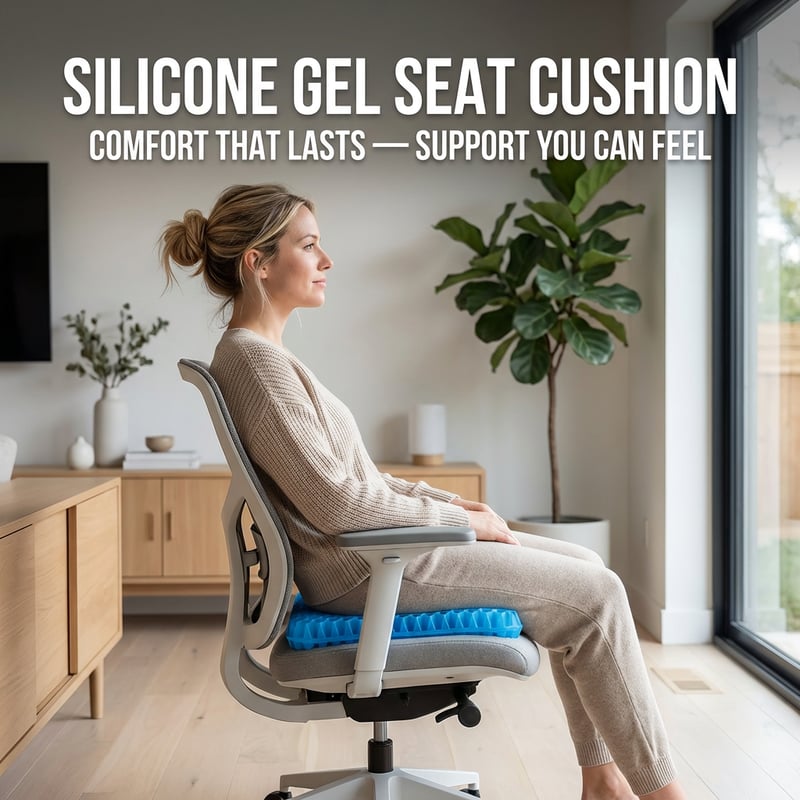 💥 Ergonomic Silicone Seat Cushion – Relief You Can Feel