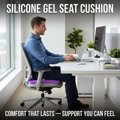💥 Ergonomic Silicone Seat Cushion – Relief You Can Feel