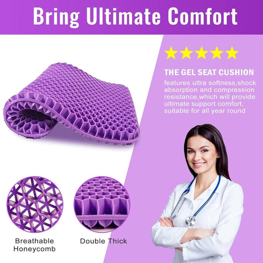 💥 Ergonomic Silicone Seat Cushion – Relief You Can Feel